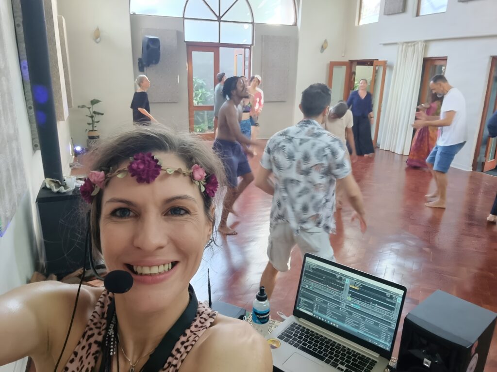 Daytime ecstatic dance gathering at Windrush